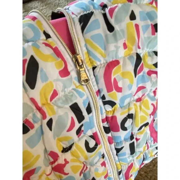 Coogi Quilted Puffer Vest Coat 3-6 Month Zip Up Kids Toddler Hood Pink Girls - Picture 6 of 6